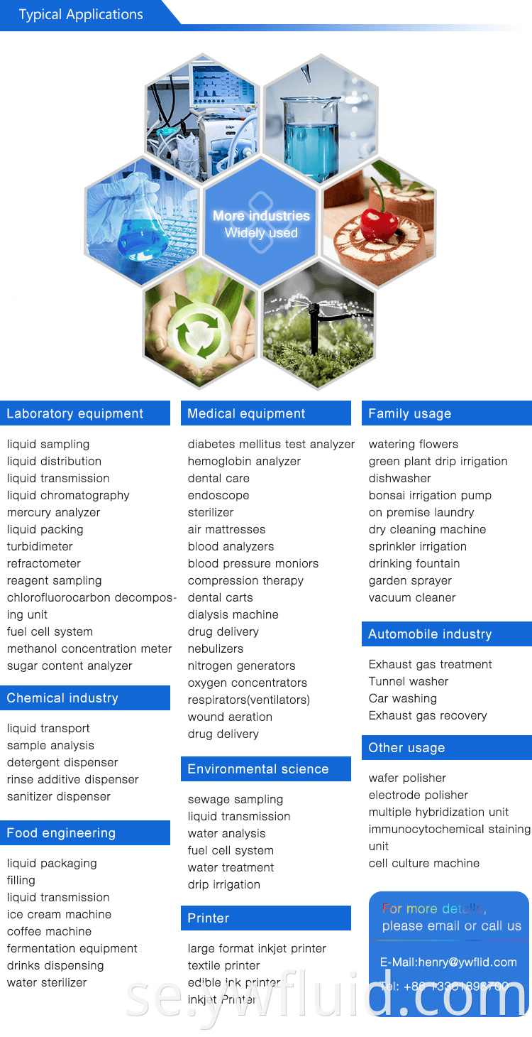 YWFLUID BLDC-gummimembran av CE och ISO9001 Standard-YW02-B-BLDC